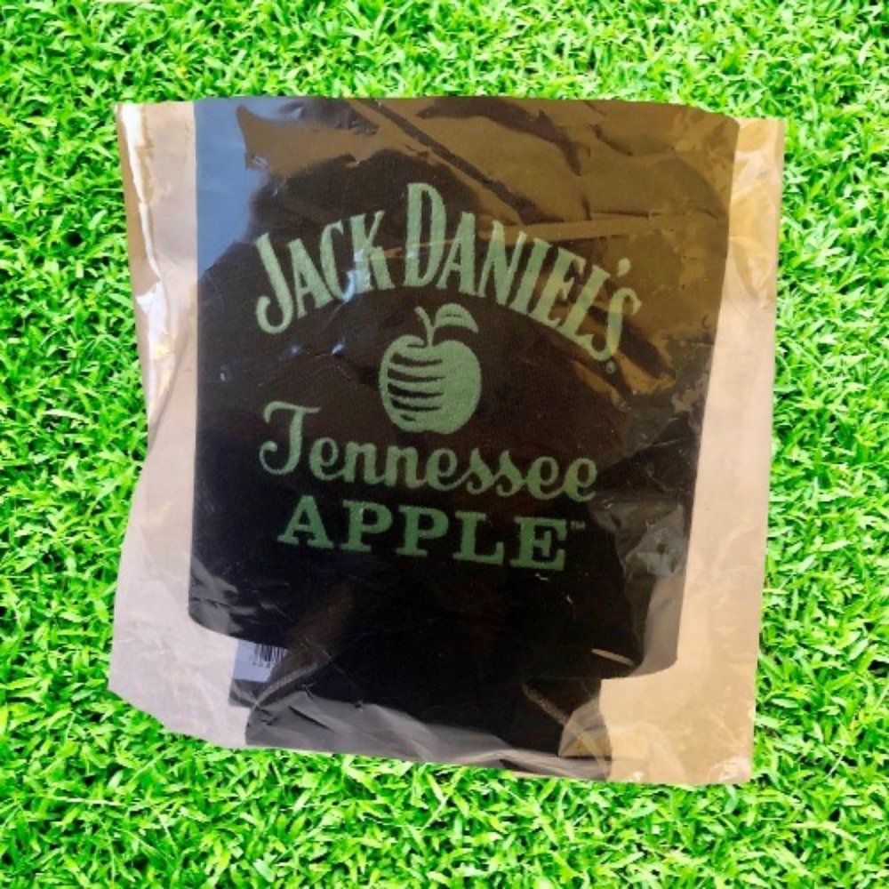 Jack Daniels Whiskey Can Bottle Coozie Drink Holder Cooler Tennessee Apple NEW